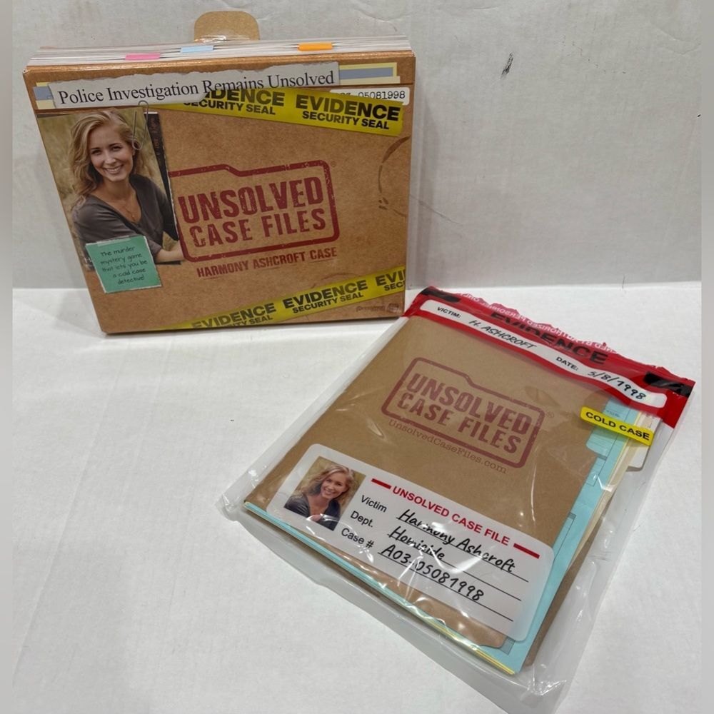 Unsolved Case Files: Harmony Ashcroft Cold Case Murder Mystery Game Night